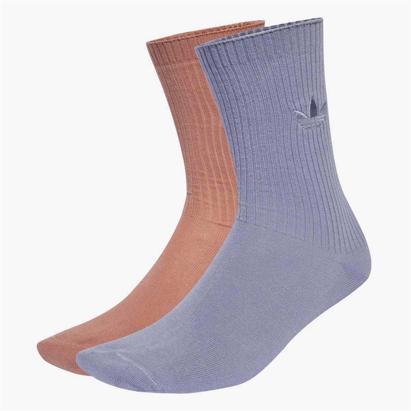 adidas Originals Everday Icons Two Pack Crew Socks Warm Clay/Silver Violet