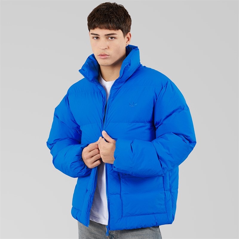 adidas Originals Mens Synthetic Down Puffer Jacket Blue