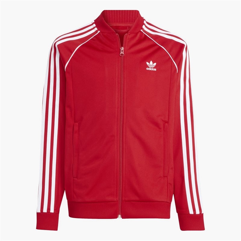 adidas Originals Junior Adicolor Trefoil Superstar Track Top Better Scarlet