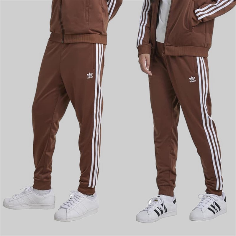 adidas Originals Junior Adicolor Trefoil Superstar Track Pants Preloved Brown