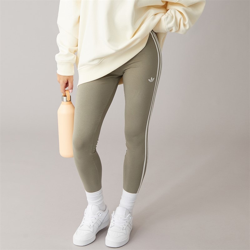 adidas Originals Womens Adicolor 3-Stripes Leggings Clay/Off White