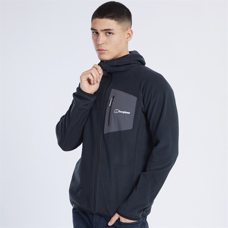 Berghaus Mens Tathwell Hooded Fleece Jacket Jet Black