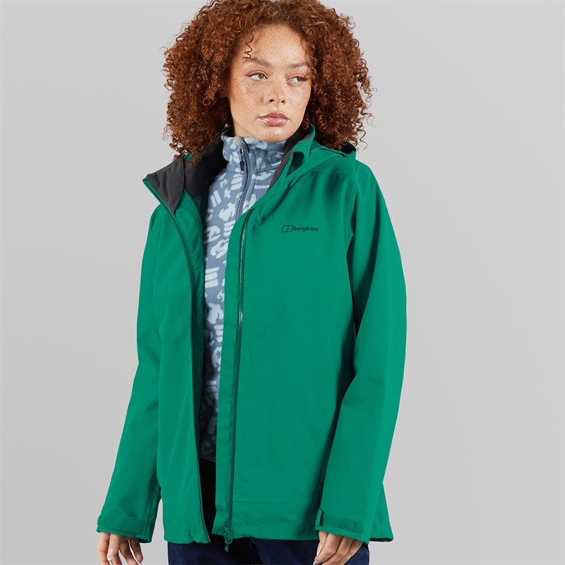 Berghaus Womens Roam Hydroshell Waterproof Interactive Jacket Green