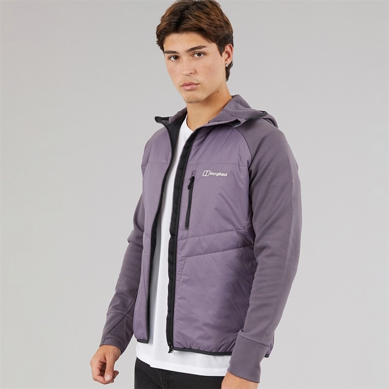 Berghaus Mens Trawden Hybrid Hooded Jacket Purple