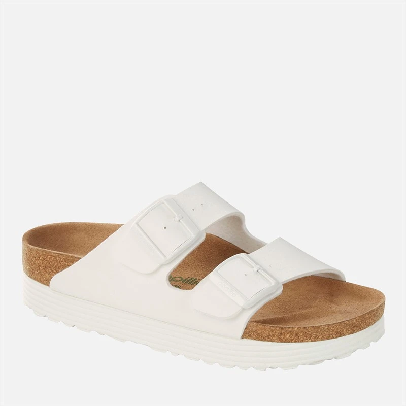 Birkenstock Womens Arizona Narrow Fit Dual Strap Sandals White