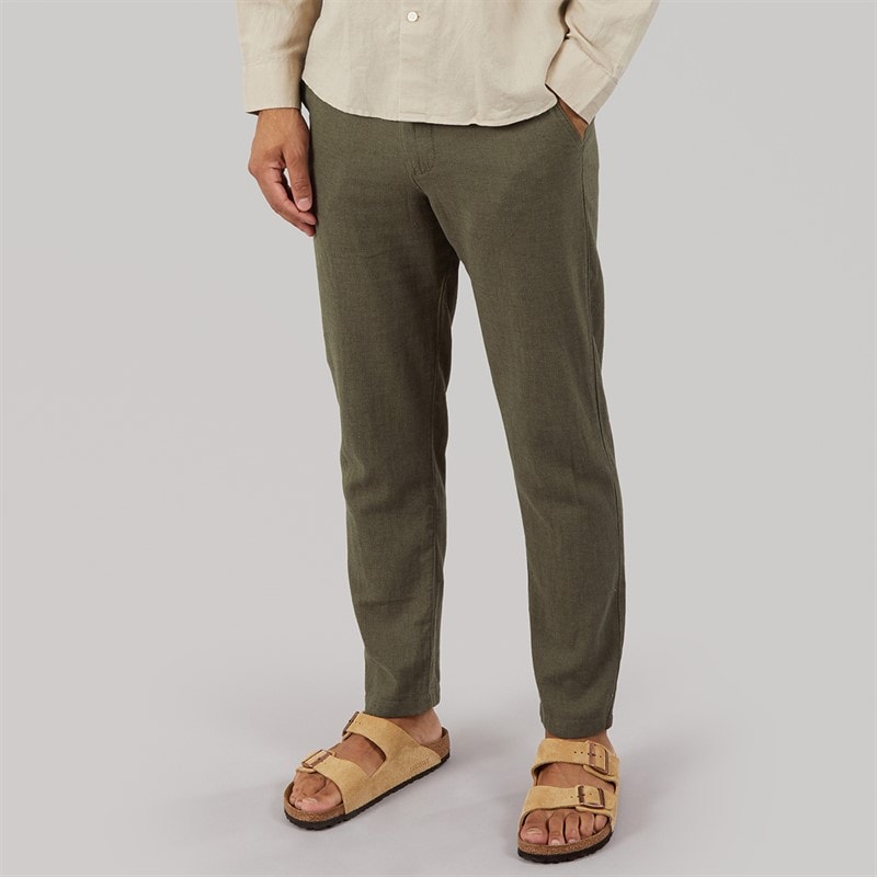 Selected Mens Brody Slim Tapered Trousers Forest Night