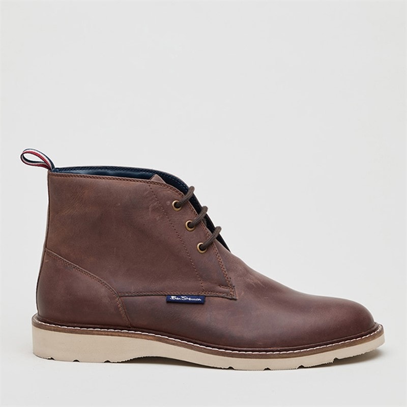 Ben Sherman Mens Hampton Chukka Boots Brown