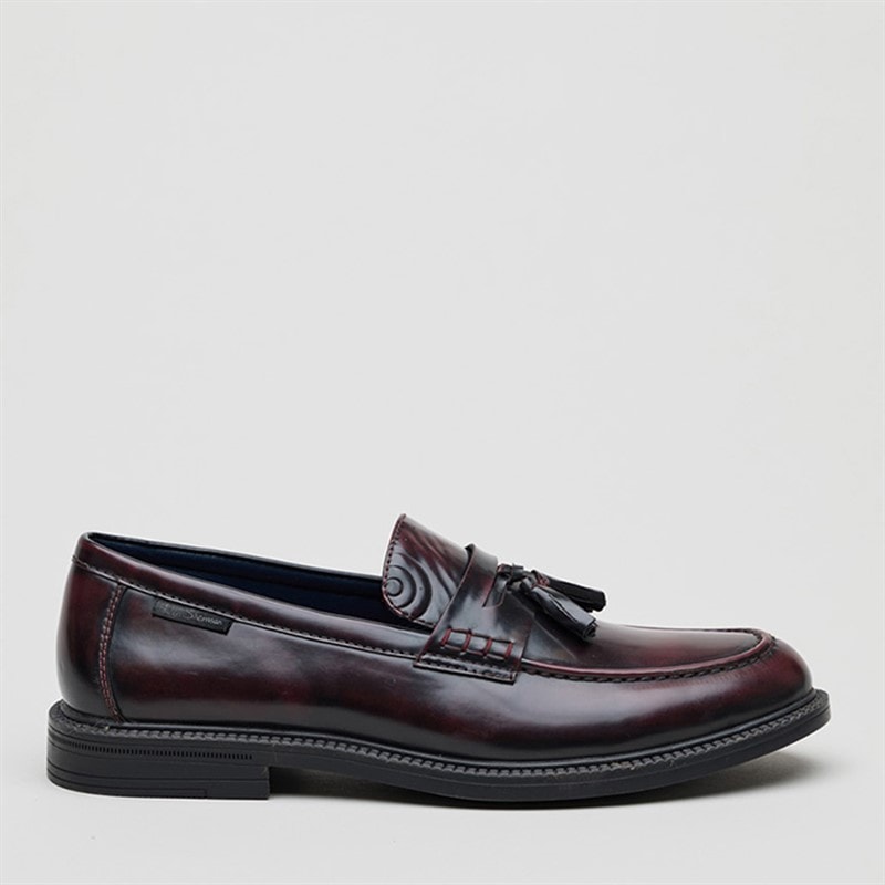 Ben Sherman Mens Chancery Tassle Loafers Burgundy