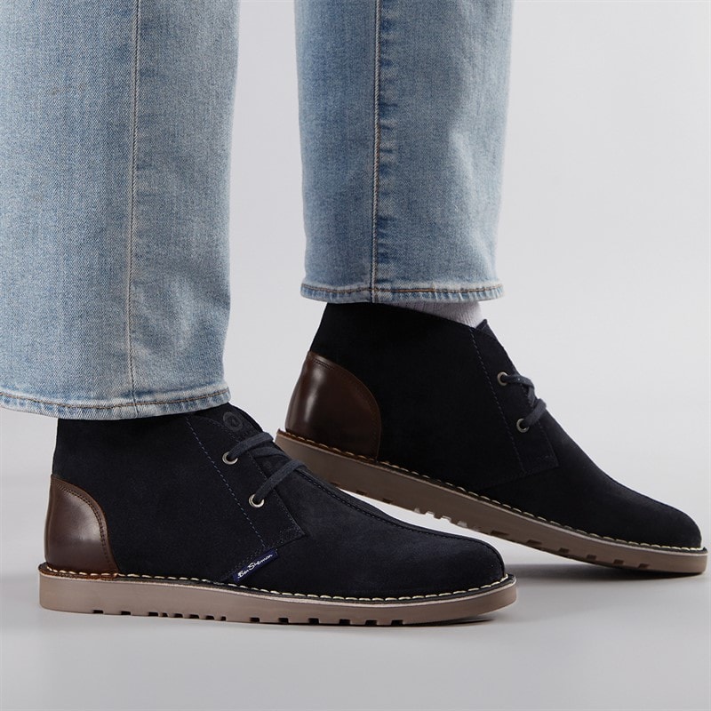 Ben Sherman Mens Townshend 2 Chukka Boots Navy