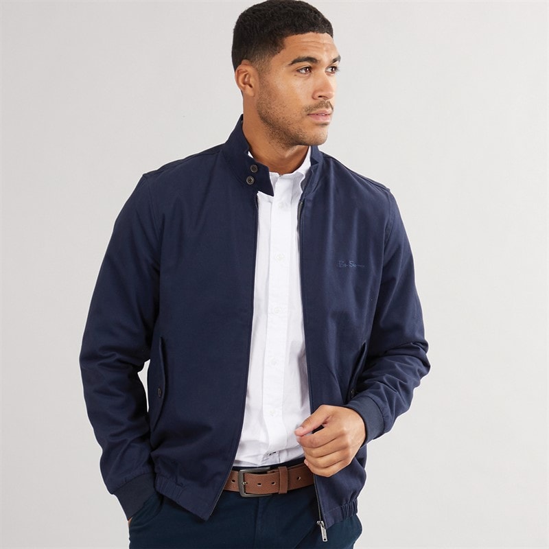 Ben Sherman Mens Signature Harrington Jacket Dark Navy