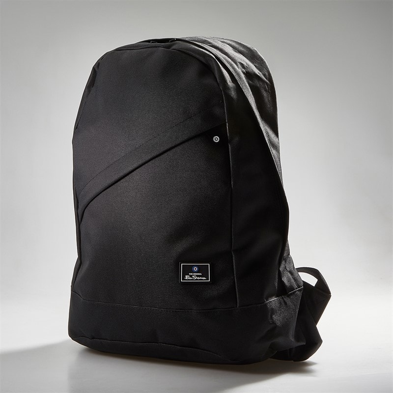 Ben Sherman Mens Contrast Panel Backpack Black