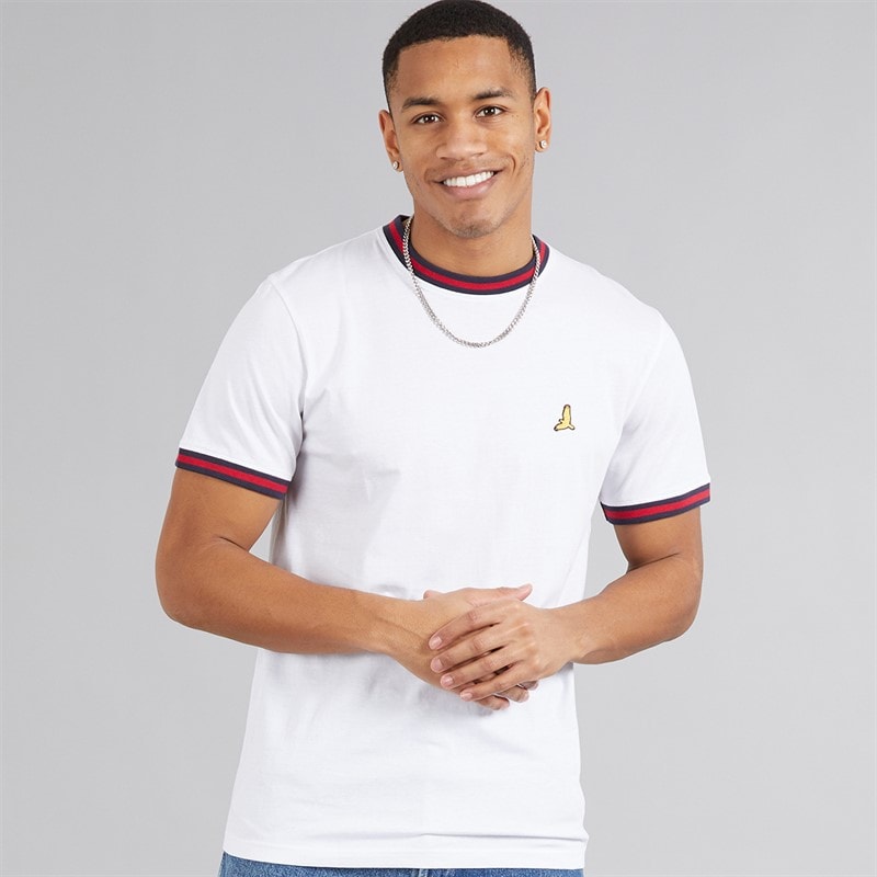 Brave Soul Mens Enbryo T-Shirt Optic White