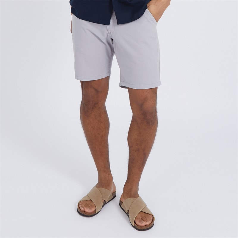 Brave Soul Mens Hansen Chino Shorts Grey