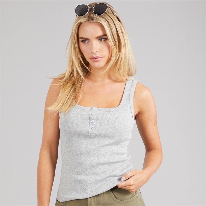 Brave Soul Womens Leonie Vest Grey Marl
