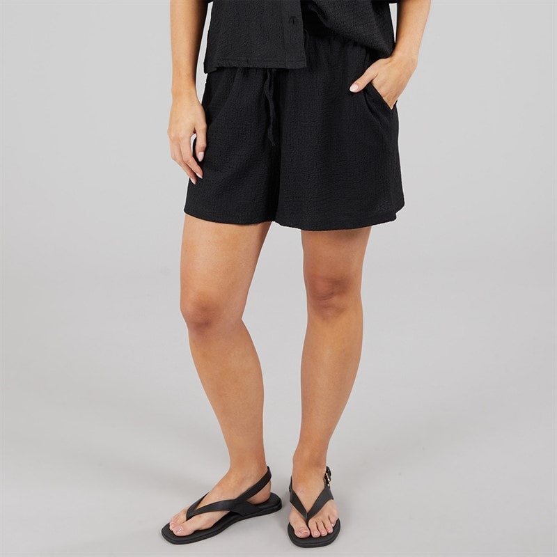 Brave Soul Womens Tara Mini Shorts Black
