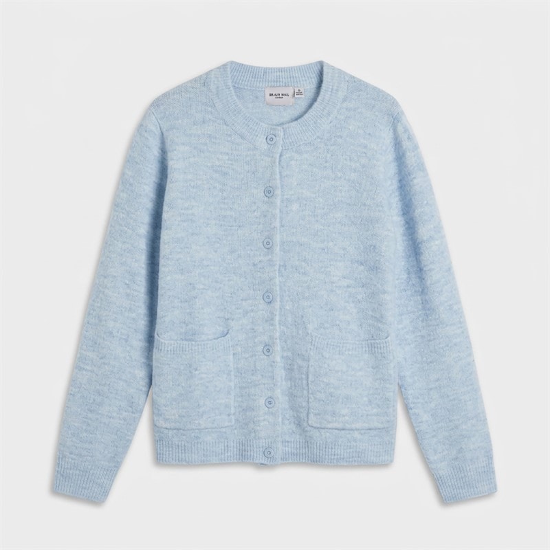 Brave Soul Womens Ostrich Crew Neck Cardigan Blue