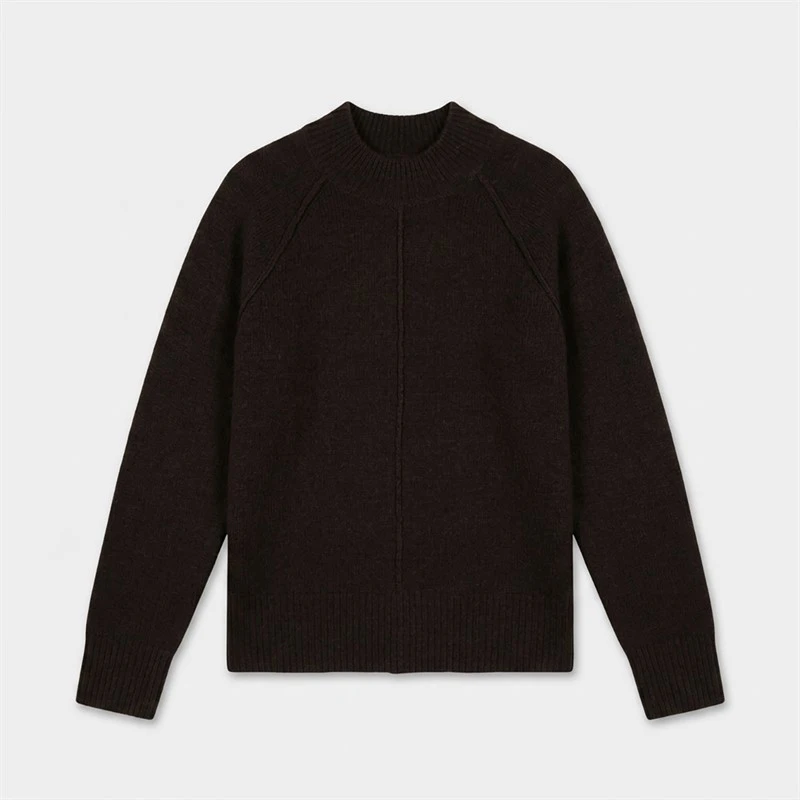 Brave Soul Womens Alder Turtle Neck Jumper Chocolate