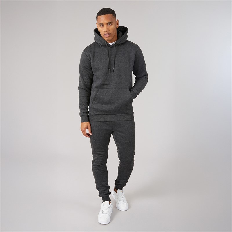Brave Soul Mens Stark Tracksuit Dark Charcoal Marl