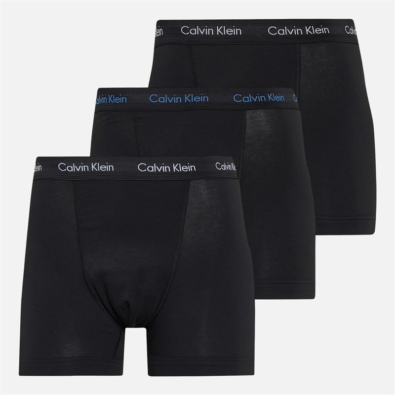 Calvin Klein Mens Three Pack Trunks Black