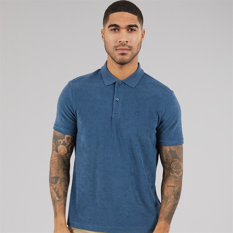 Calvin Klein Mens Towelling Polo Shirt Key Largo