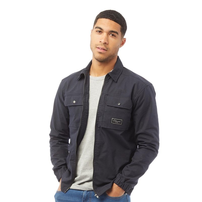 Closure London Mens Utility Overshirt Navy