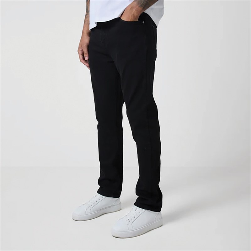 Closure London Mens Regular Fit Jeans Black