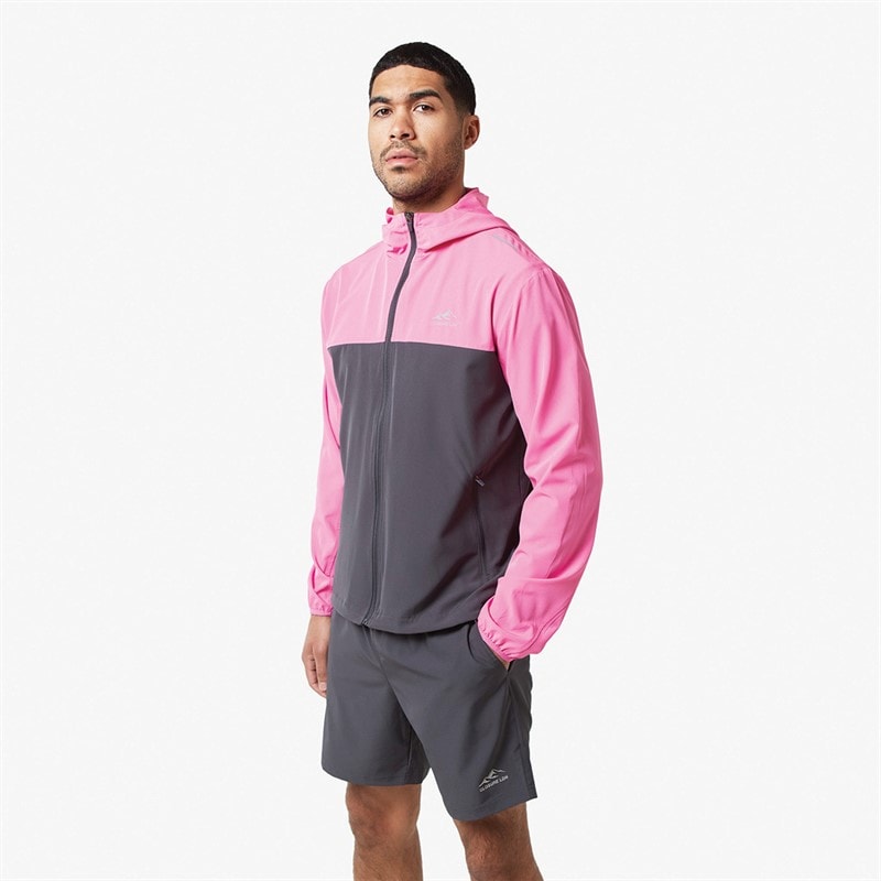 Closure London Mens Core Windbreaker And Shorts Twin Set Neon Pink/Graphite
