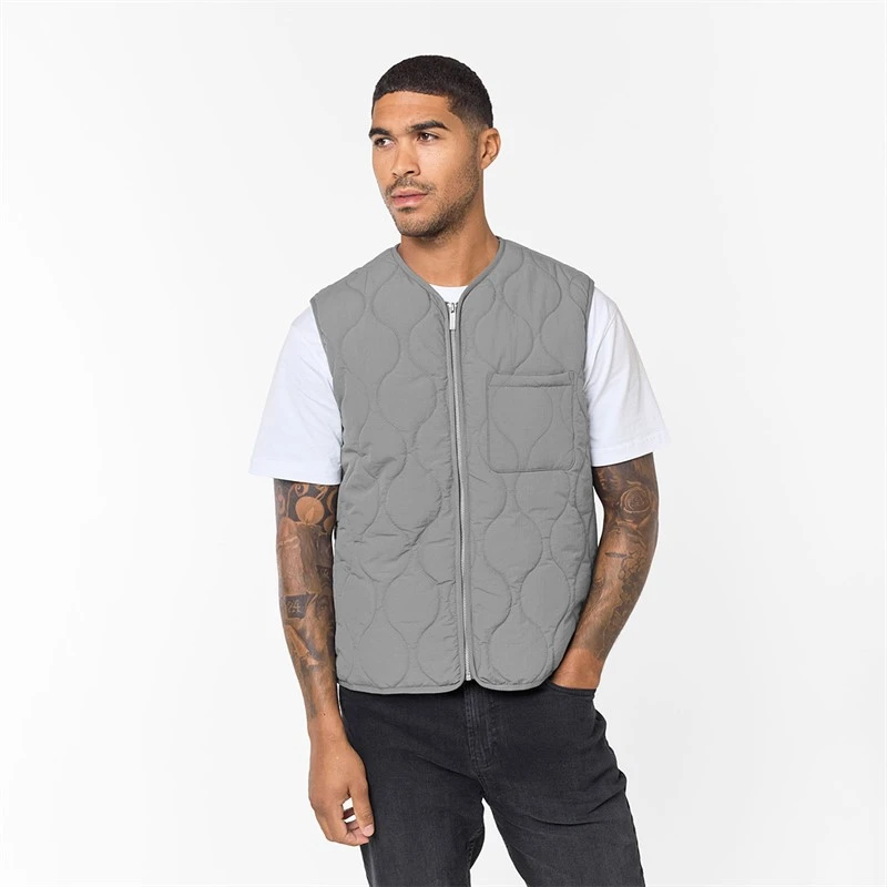 Closure London Mens Onion Quilted Gilet Mid Grey