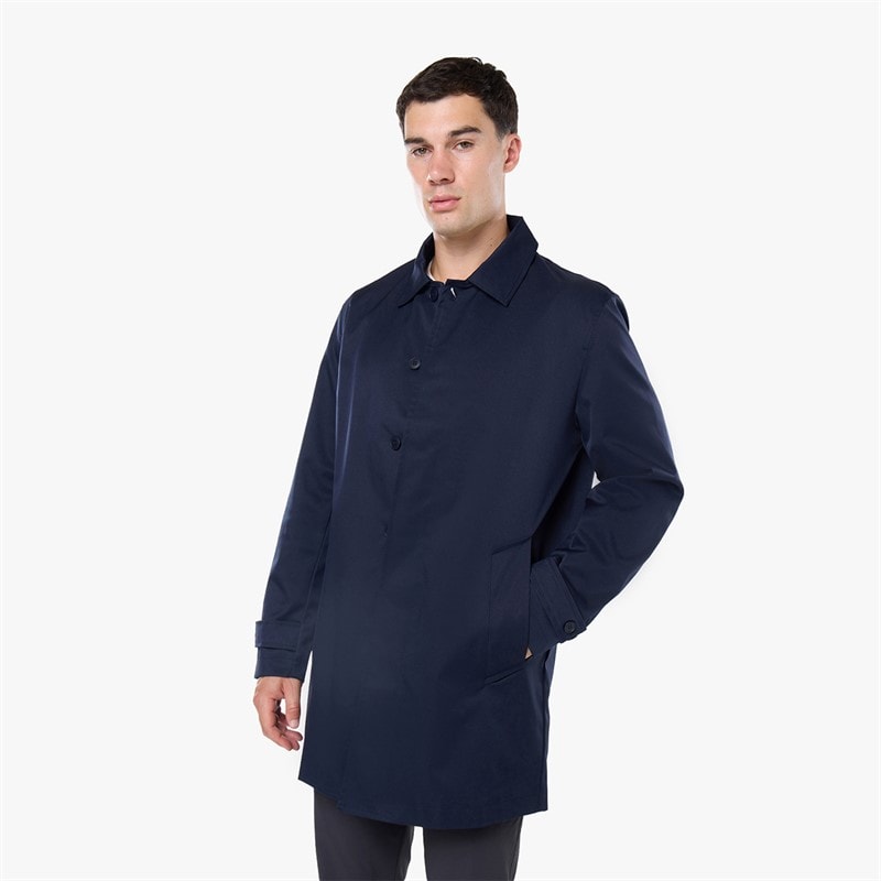 Closure London Mens Smart Mac Coat Navy