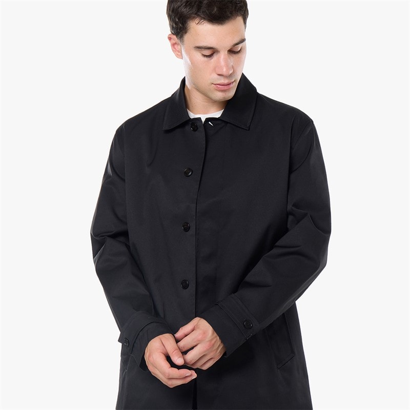 Closure London Mens Smart Mac Coat Black