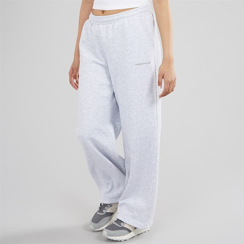 Closure London Womens Core Open Hem Joggers Light Grey Marl