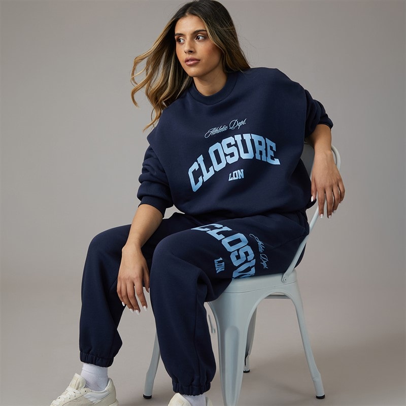 Closure London Womens Varsity Tracksuit Navy