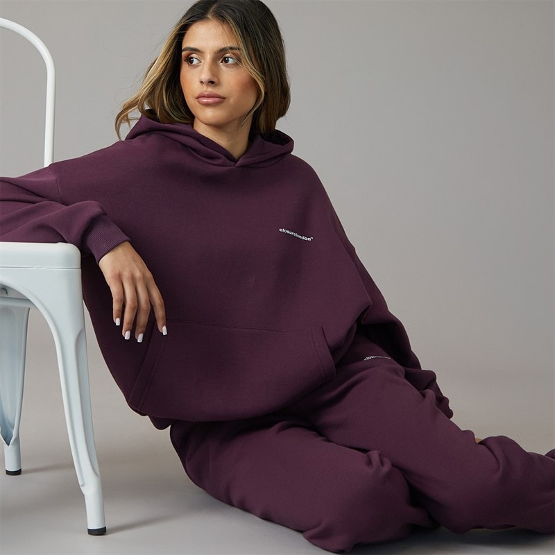 Closure London Womens Core Tracksuit Plum/White