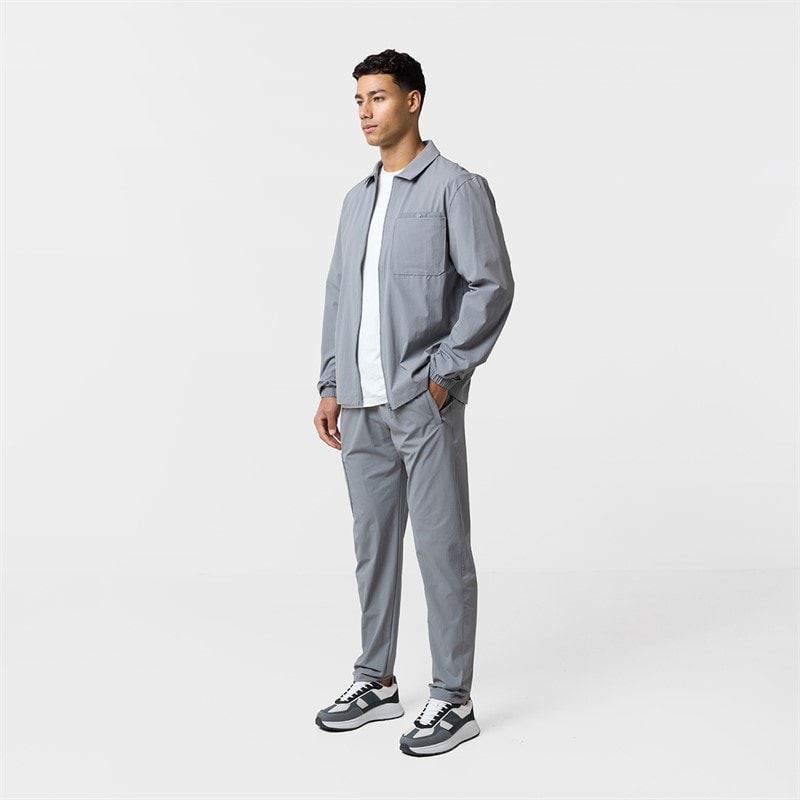 Closure London Mens Closure Tech Overshirt Mid Grey