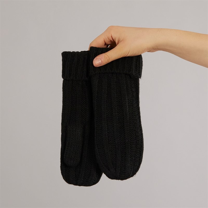Pieces Womens Margot Mittens Black