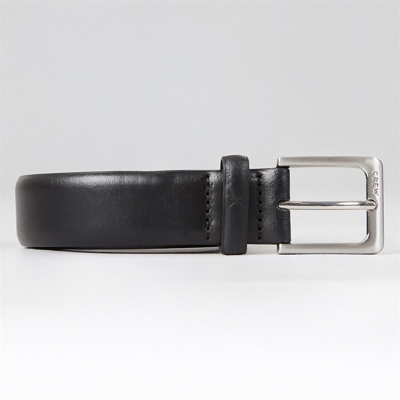 Crew Clothing Mens Leather Belt Black