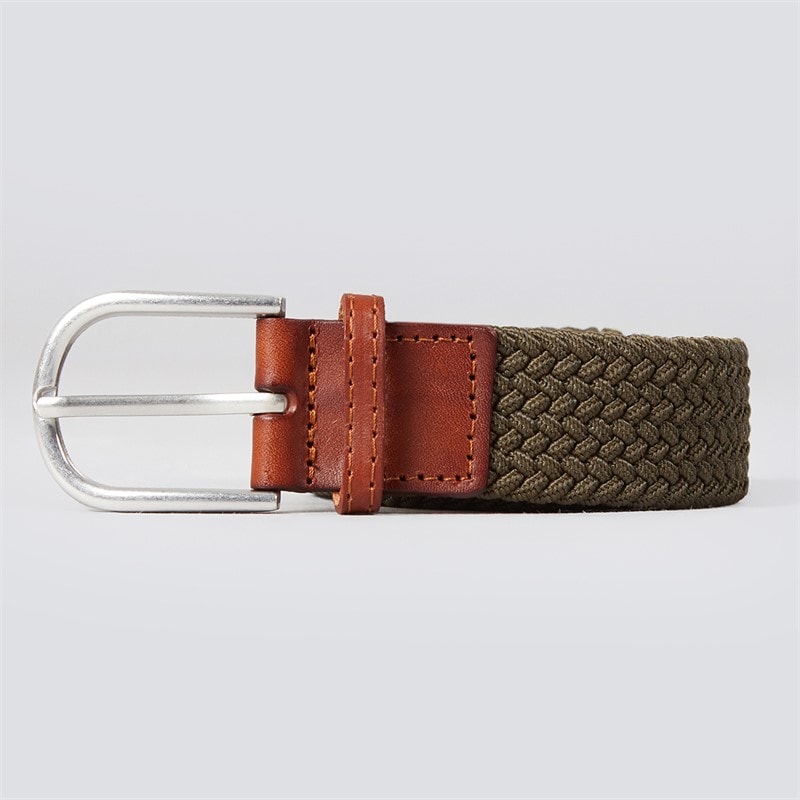 Crew Clothing Mens Woven Belt Peat