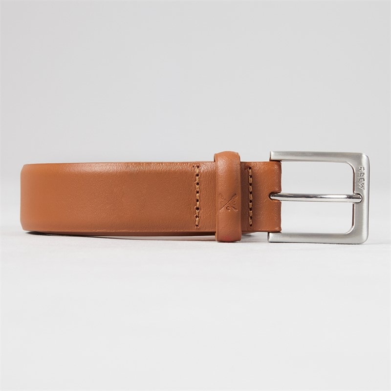 Crew Clothing Mens Leather Belt Tan