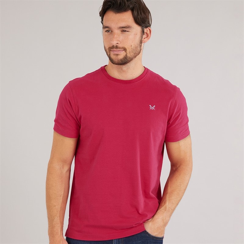 Crew Clothing Mens Round Neck T-Shirt Cherries Jubilee