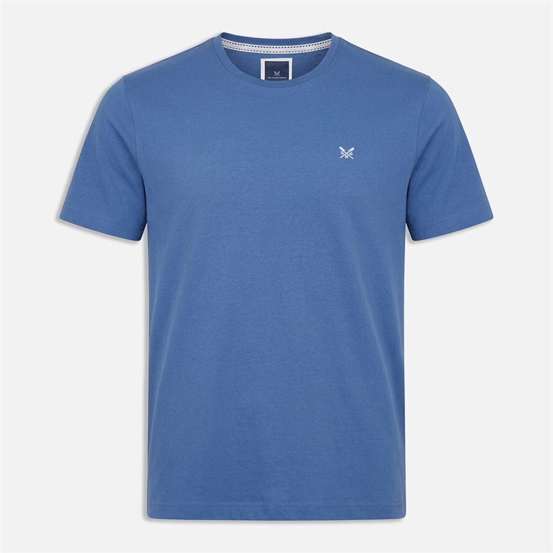 Crew Clothing Mens Round Neck T-Shirt Dutch Blue