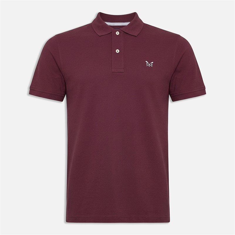 Crew Clothing Mens Melbury Polo Shirt Mauve Wine