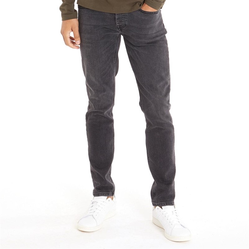 Crosshatch Mens Malcolm Slim Fit Jeans Black