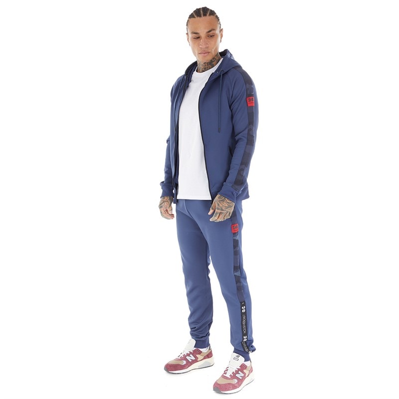 Crosshatch Mens Brickmoore Tracksuit Blue Indigo