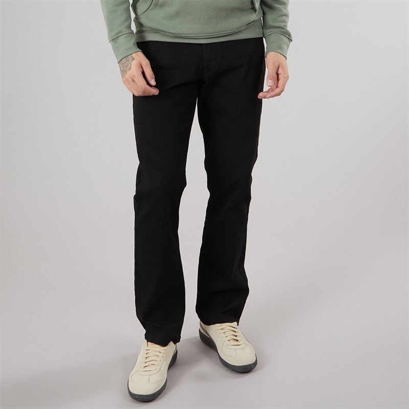 Crosshatch Mens Draker Straight Jeans Black
