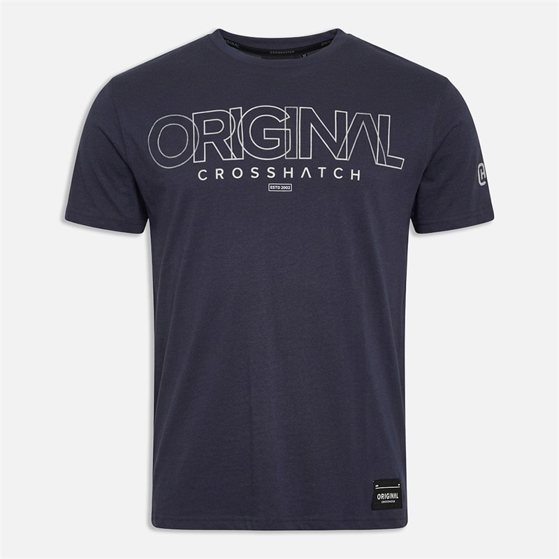 Crosshatch Mens Carrimoore T-Shirt Navy