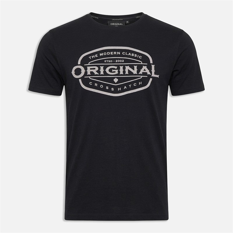 Crosshatch Mens Traptons T-Shirt Black