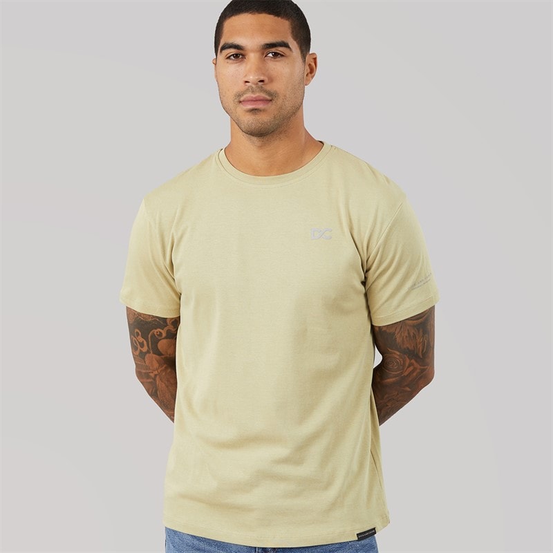 Duck and Cover Mens Trimlines Heavy T-Shirt Sage