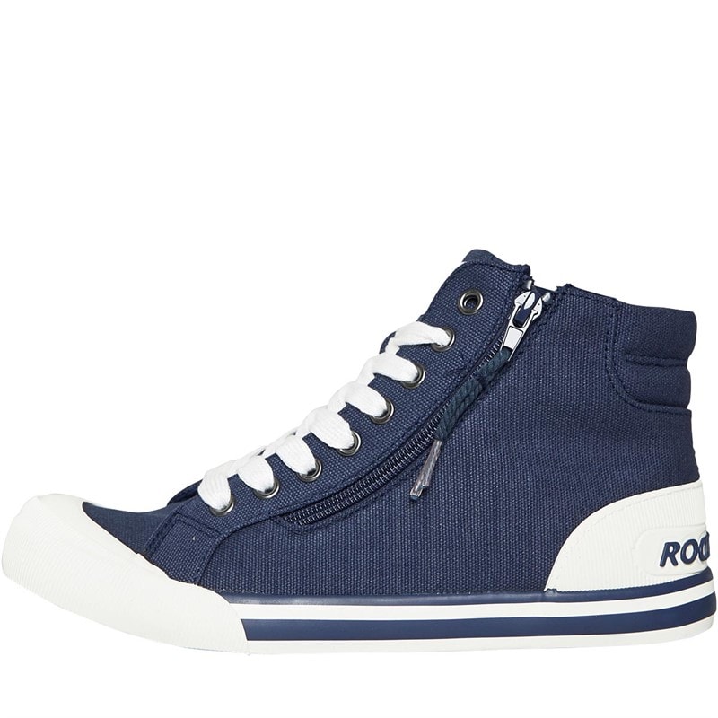 Rocket Dog Womens Jazzin Hi Canvas Shoes Navy