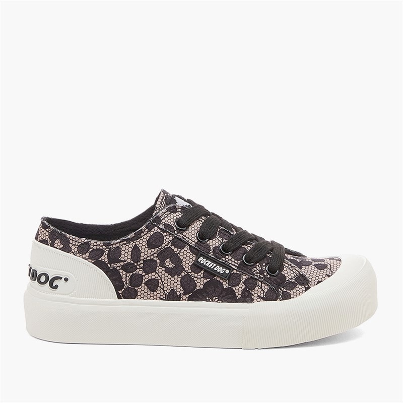 Rocket Dog Womens Jazzin Plus Print Canvas Pumps Black Multi