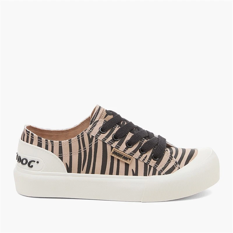 Rocket Dog Womens Jazzin Plus Print Canvas Pumps Natural